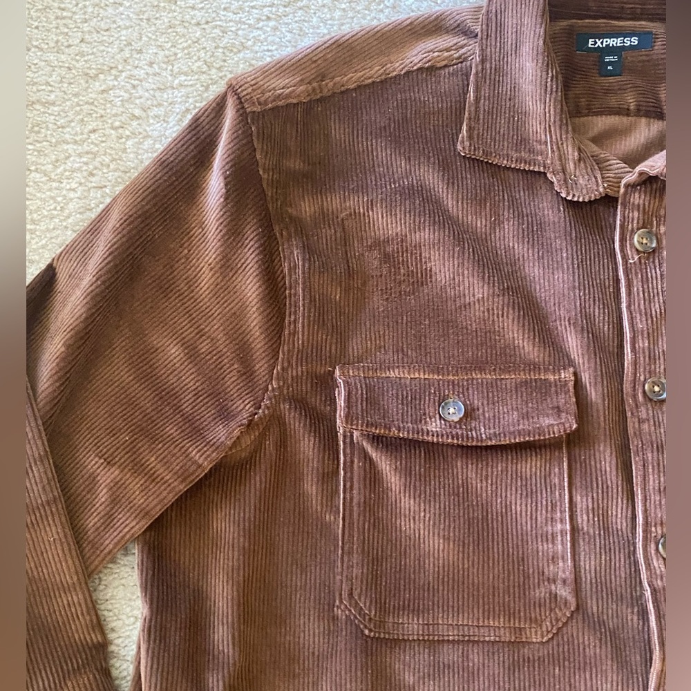 Express Brown Button Jacket - Picture 9 of 13